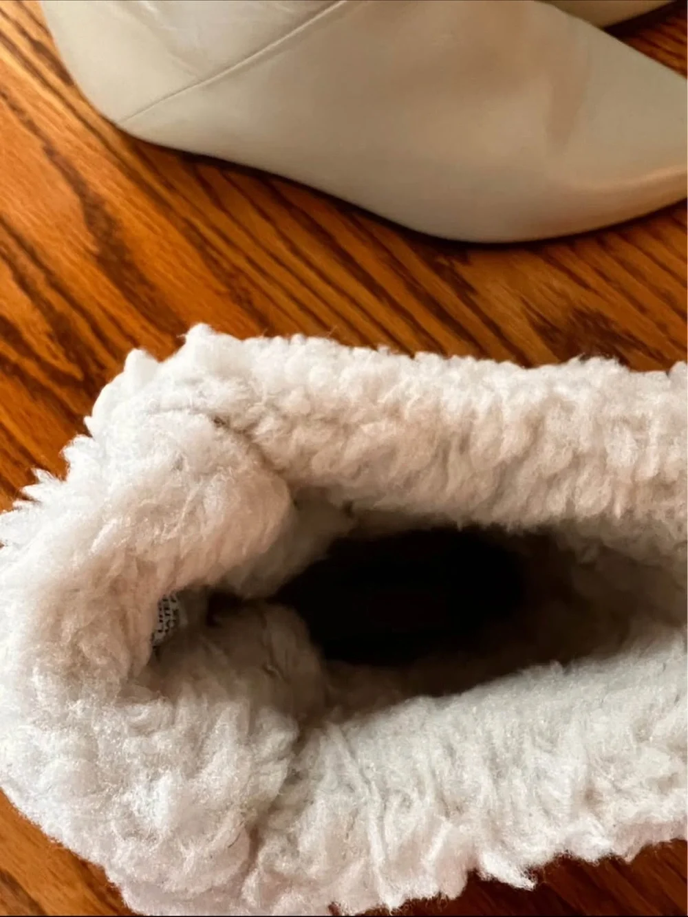Cat & Jack Orange and Black Kids Winter Boots with White Faux Fur
